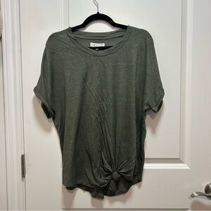 Lou & Grey Olive Short-Sleeve Knot-Front Tee